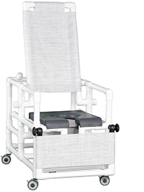 Deluxe Reclining Shower Chair Commode